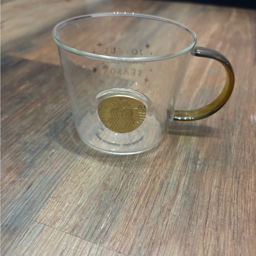 Starbucks Korea 2022 22 X-mas badge glass cup 355ml